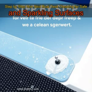 Artistic representation for Step by Step Non Skid Boat Deck Cleaning for Safe and Sparkling Surfaces