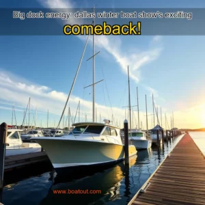 Artistic representation for Big dock energy: dallas winter boat show's exciting comeback!
