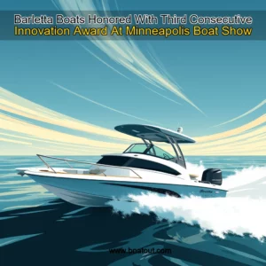 Artistic representation for Barletta Boats Honored With Third Consecutive Innovation Award At Minneapolis Boat Show