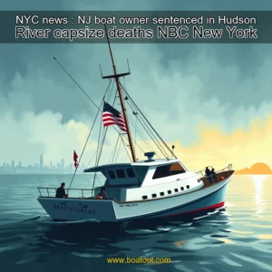 Artistic representation for NYC news : NJ boat owner sentenced in Hudson River capsize deaths NBC New York