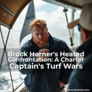 Artistic representation for Brock Horner's Heated Confrontation: A Charter Captain's Turf Wars