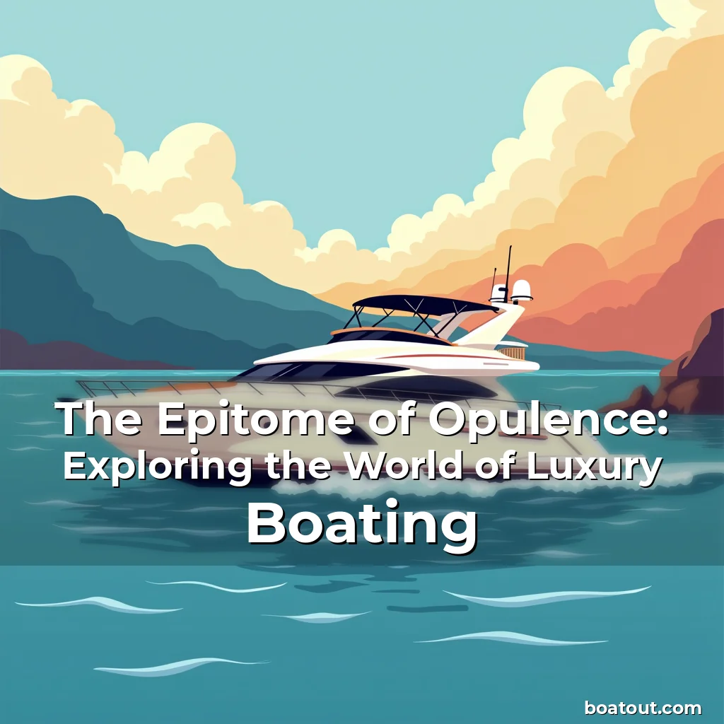 The Epitome of Opulence: Exploring the World of Luxury Boating